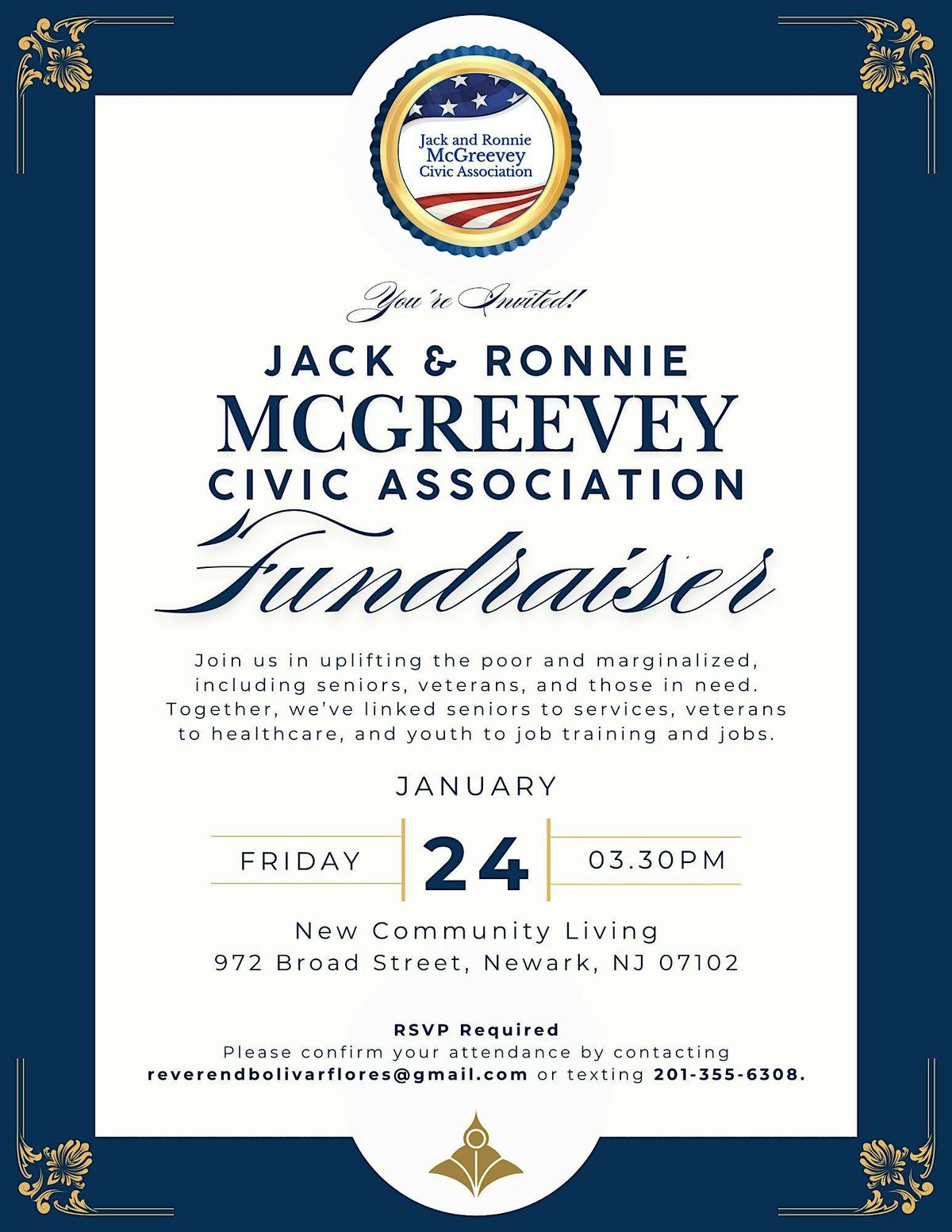 Jack & Ronnie McGreevey Civic Association Fundraiser Event