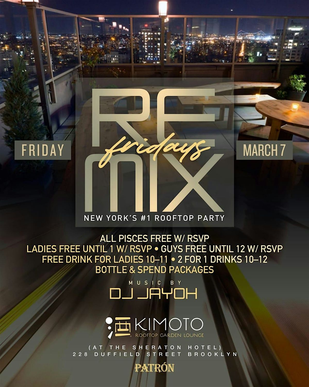 Kulture Fridays NYC Party Kimoto Hiphop Reggae Afrobeat Rooftop Brooklyn