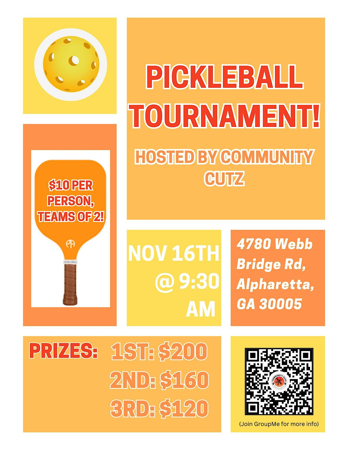 Webb Bridge Park Pickleball Tournament