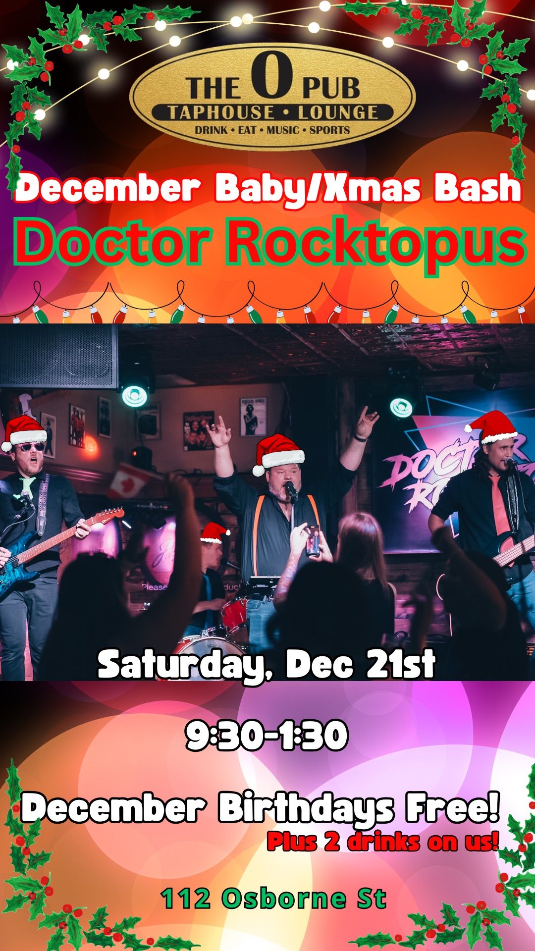 Dr. Rocktopus Xmas Bash Live at Osborne Taphouse!