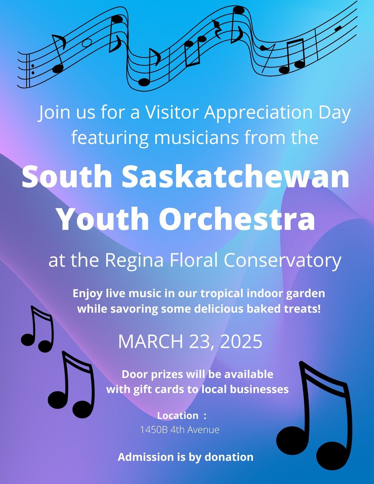 South Saskatchewan Youth Orchestra at the Regina Floral Conservatory 