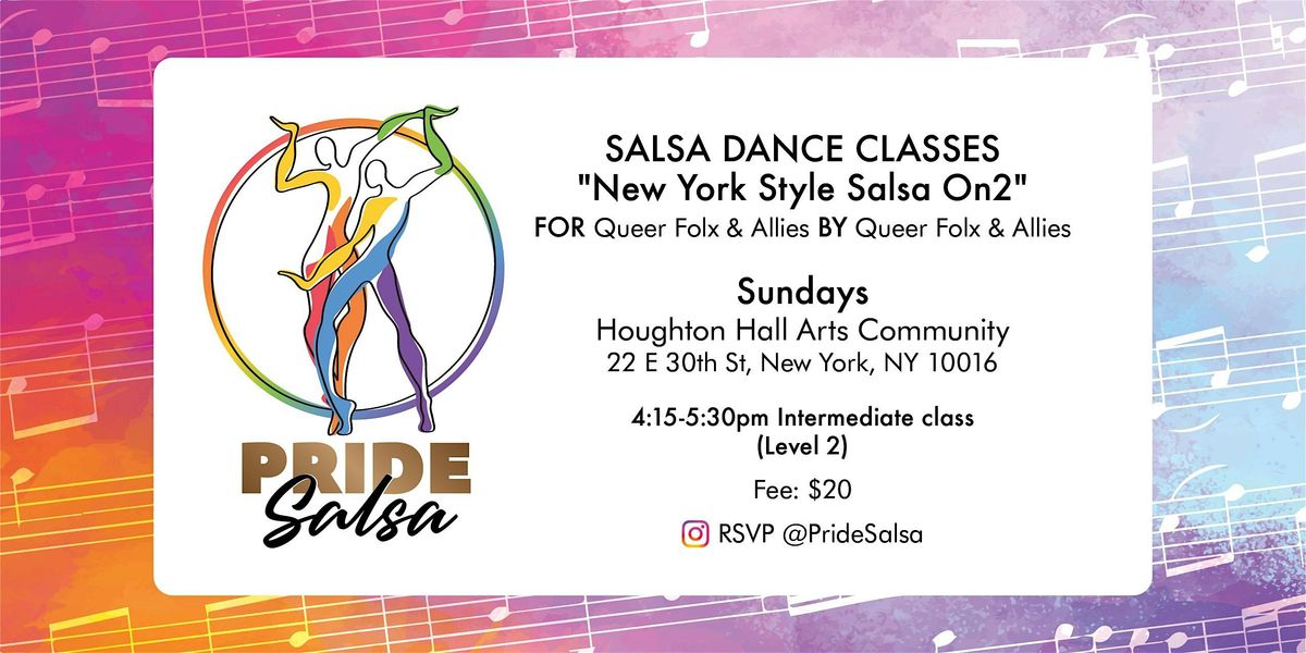 Queer Salsa Classes for Intermediate dancers on Sundays