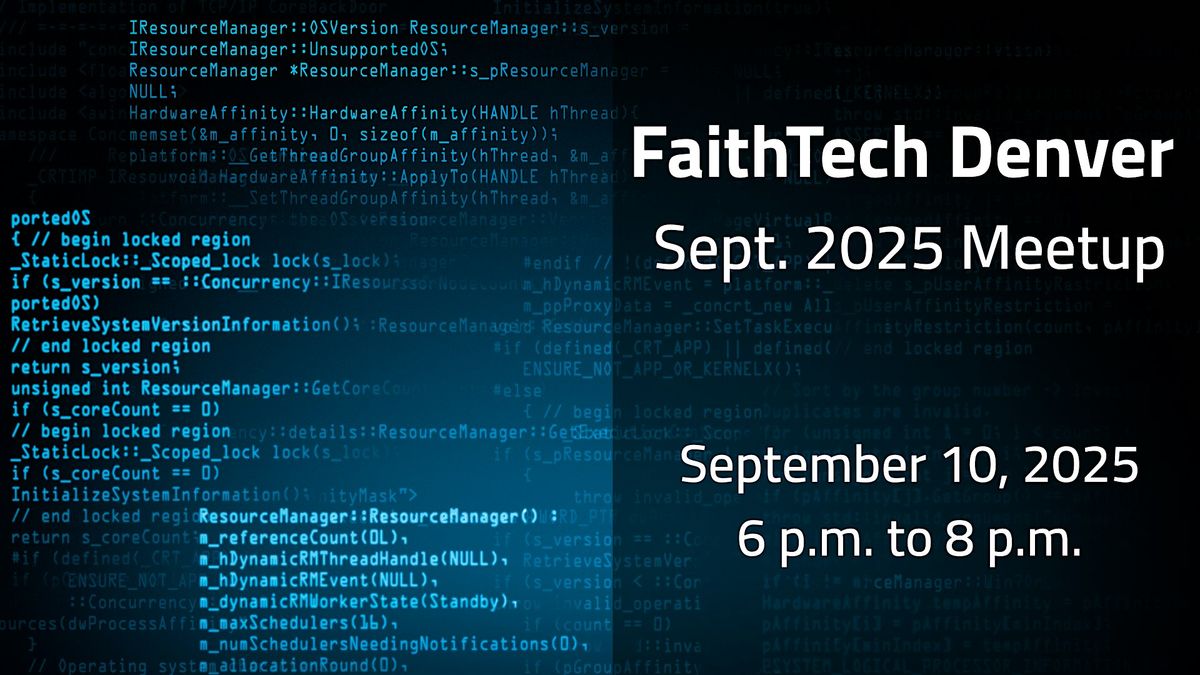 FaithTech Denver September 2025 Meetup
