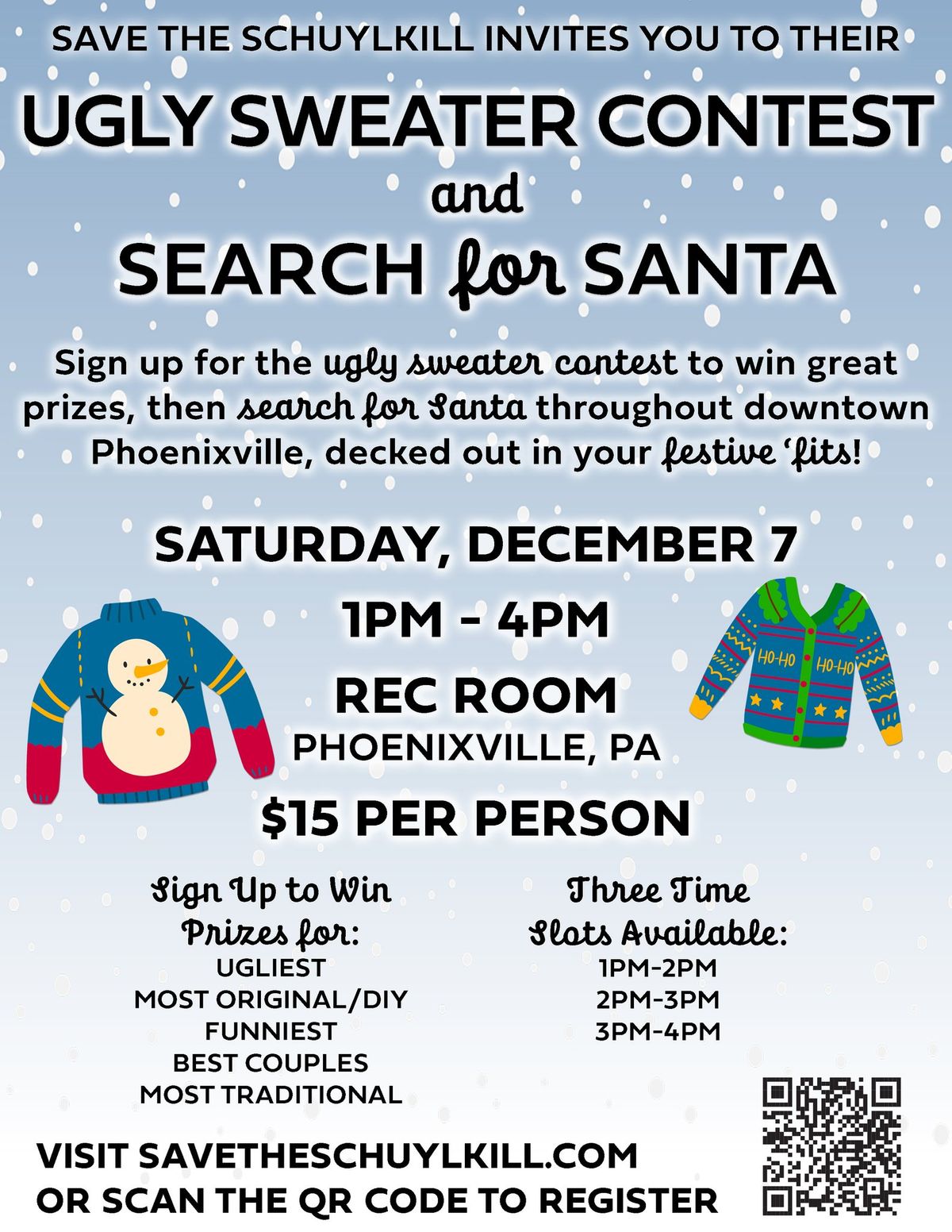 Ugly Sweater Contest & Search for Santa