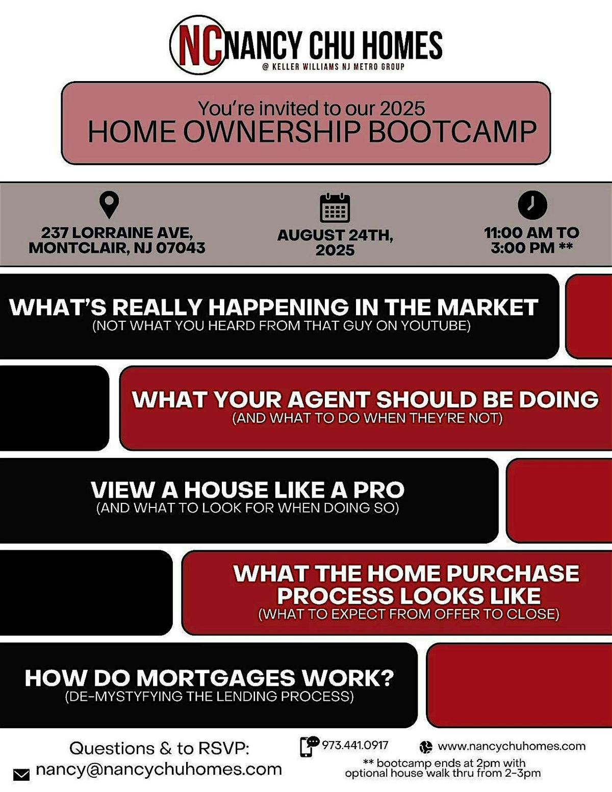 NJ Home Onwership Bootcamp: Real Estate  Market  & Process - Offer to Close