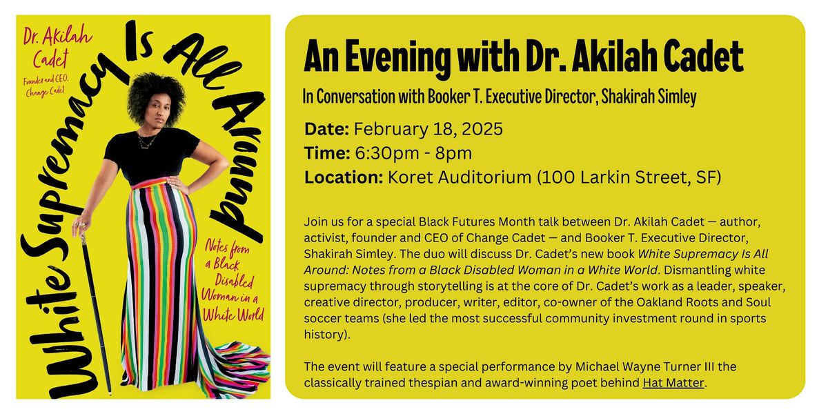 An Evening with Dr. Akilah Cadet