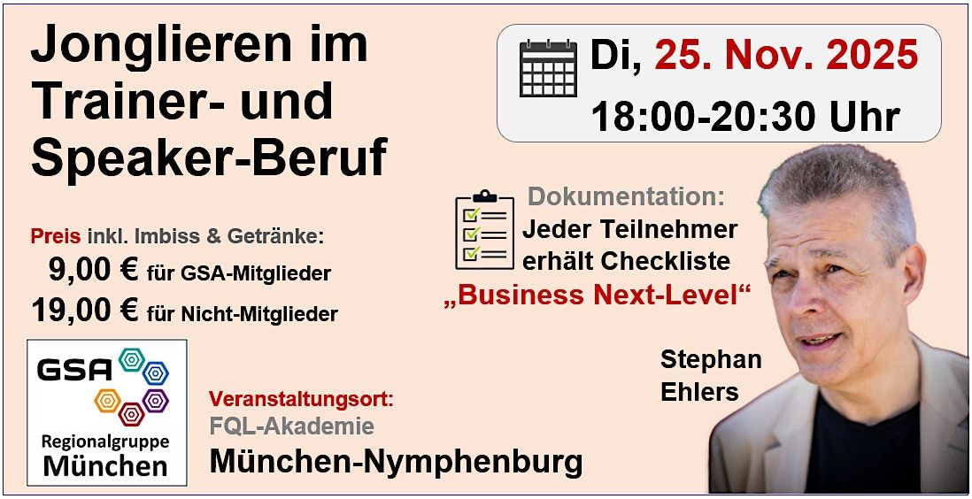 Jonglieren im Trainer- und Speaker-Beruf