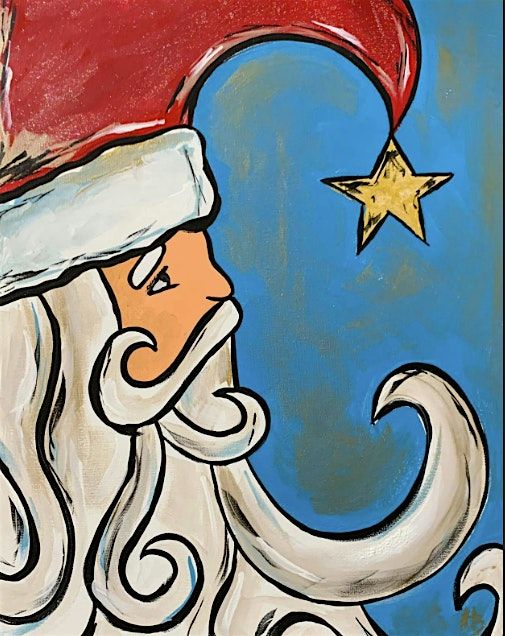 Paint and Sip Rustic Santa