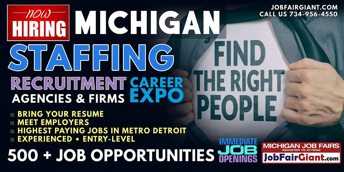 Michigan Staffing Agencies and Recruitment Firms Career Expo