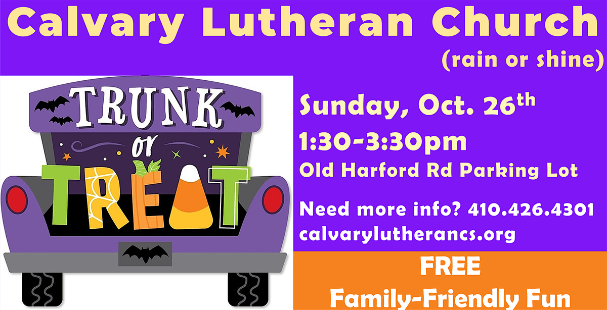 Calvary Lutheran Trunk or Treat