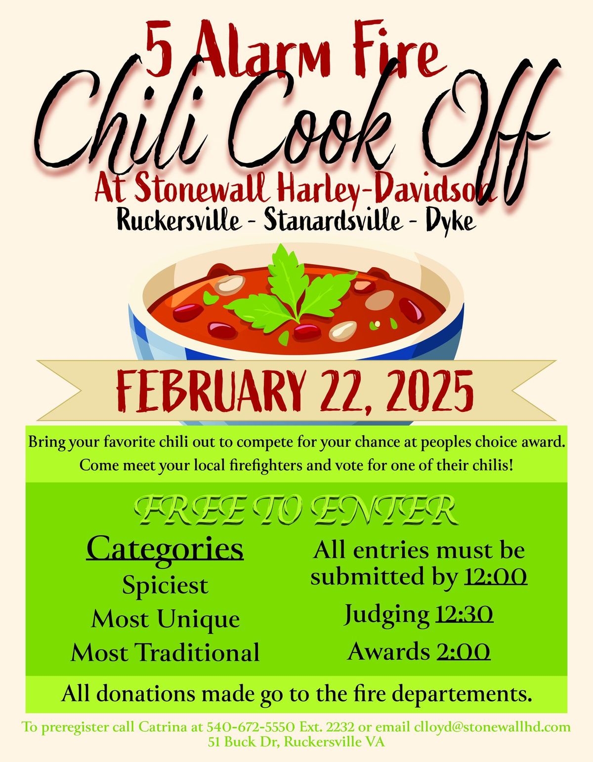 5 Alarm Fire Chili Cook Off