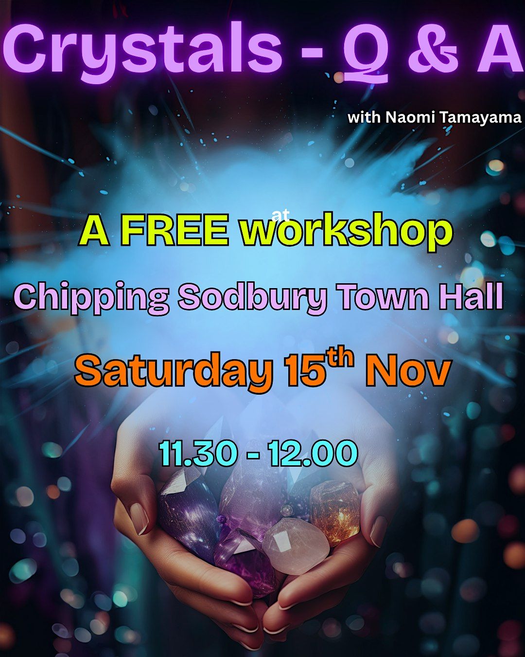 Crystals - a Q & A session - a FREE 30 minute workshop