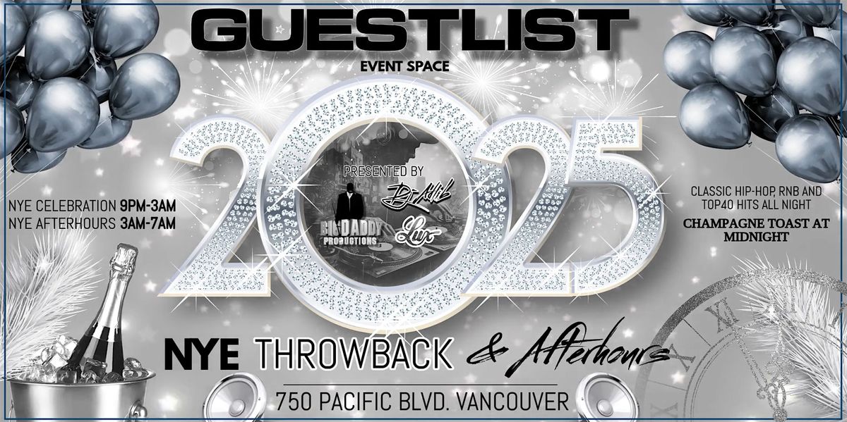 Guestlist 2025 - NYE THROWBACK