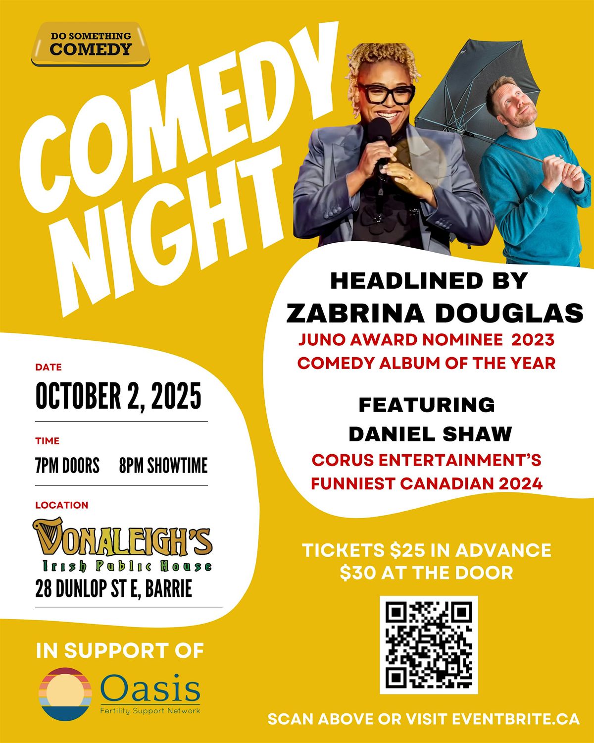 Comedy Night at Donaleigh's In Support of Oasis Fertility Support Network