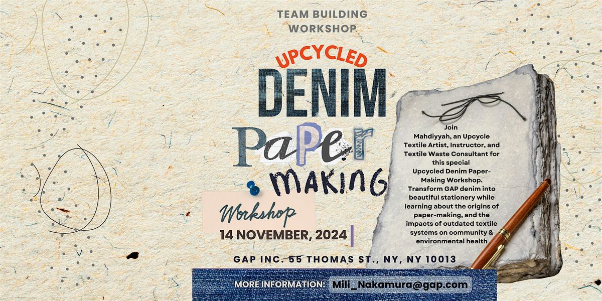 GAP - Team Building Upcycled Denim Paper-Making Workshop with Mahdiyyah M