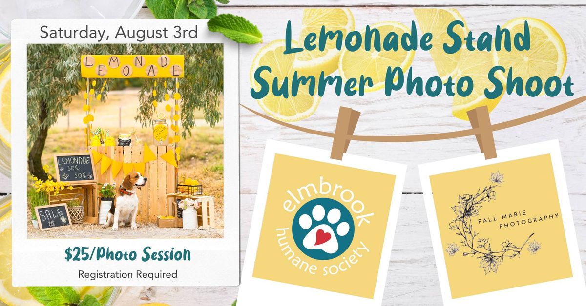 Lemonade Stand Photoshoot at Elmbrook Humane Society