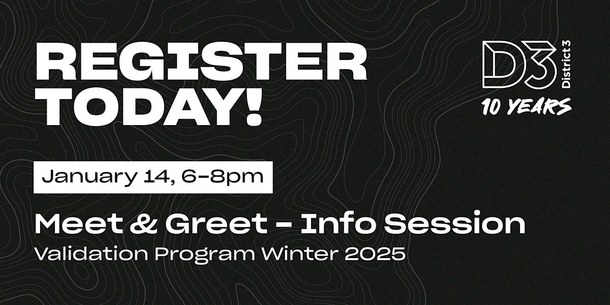 Meet & Greet Info Session - Winter 2025 Cohort