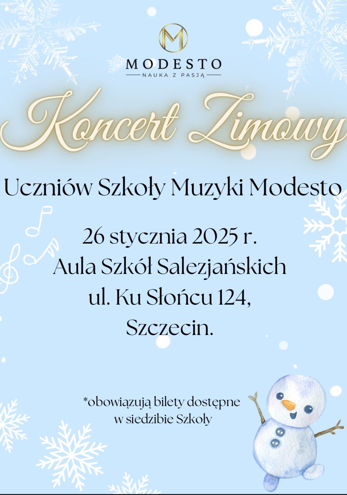 Koncerty Zimowe Uczni\u00f3w Szko\u0142y Muzyki Modesto.\u2603\ufe0f\u2744\ufe0f