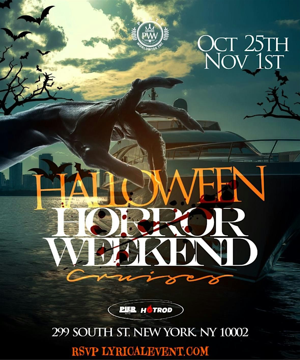 Halloween Horror Weekend Party Cruise NYC
