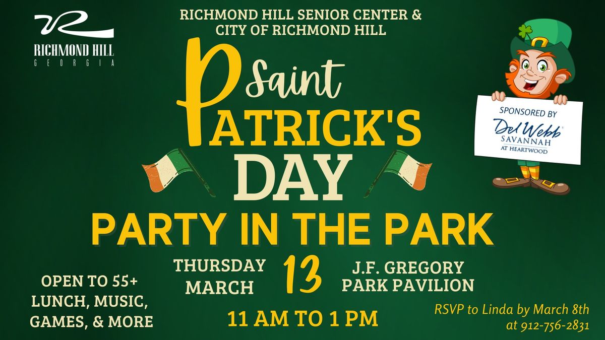 2025 St. Patrick's Day Seniors Party in the Park