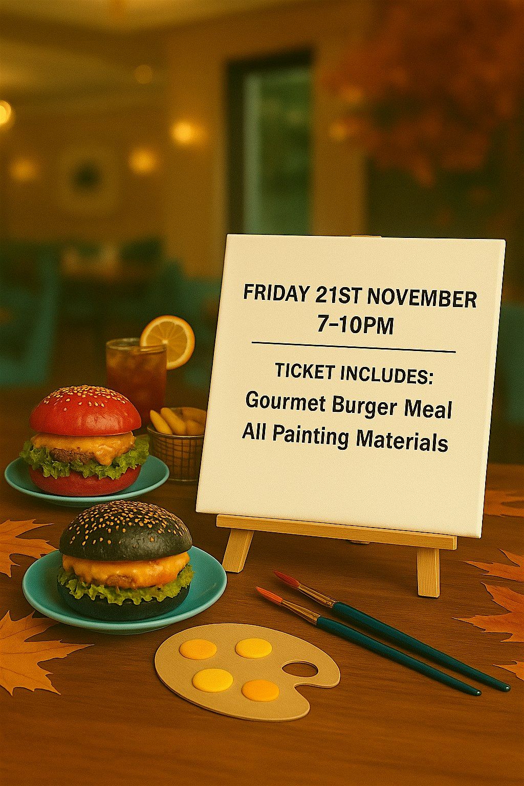 Sip & Paint - Burger Night At Pearls