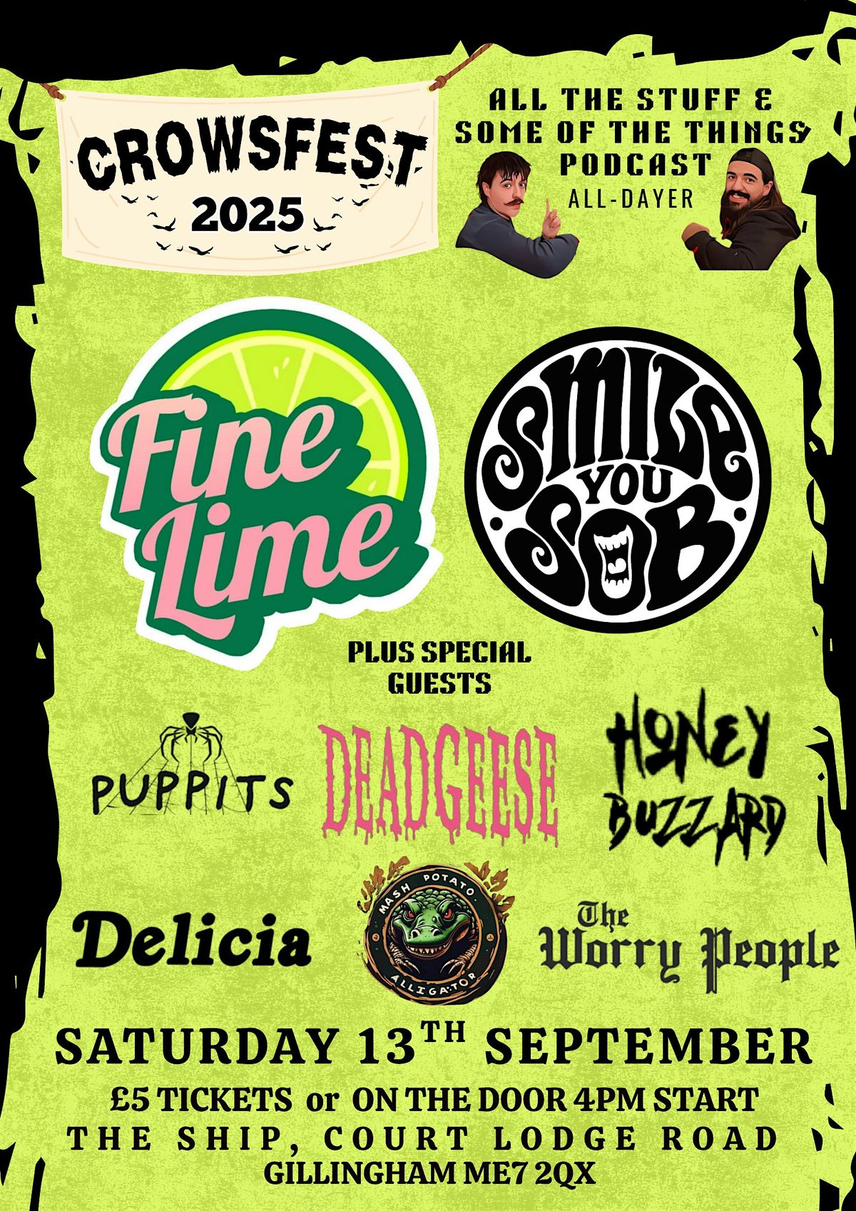FINE LIME (all the stuff & things podcast) all dayer - Ship Gillingham