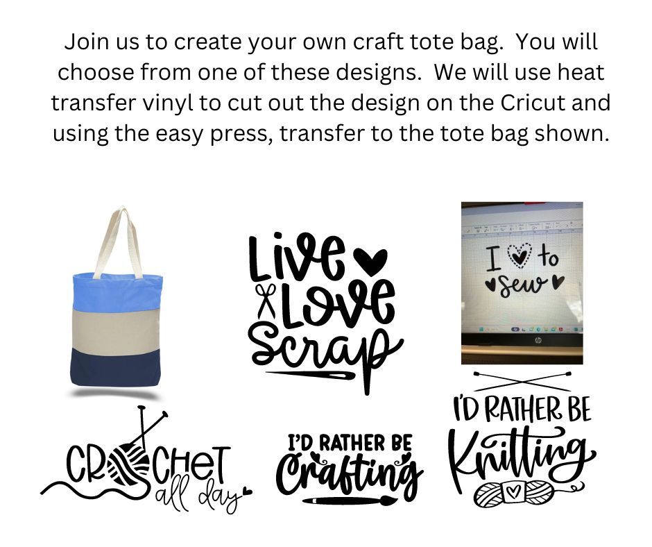 Cricut - Use Heat Transfer Vinyl to make your own Tote! 