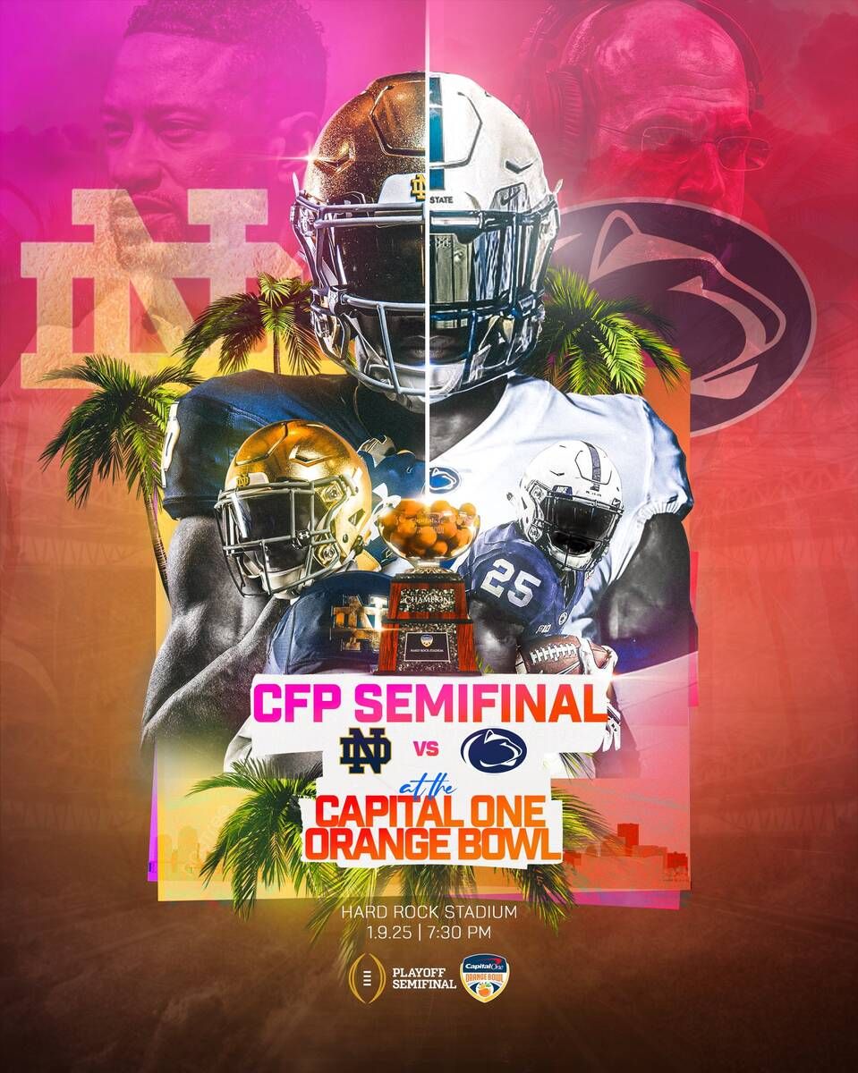 Orange Bowl - CFP Semifinal: #6 Penn State vs #7 Notre Dame