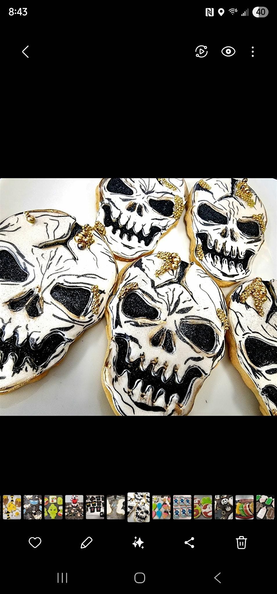 Halloween Skull Cookie Decorating Class