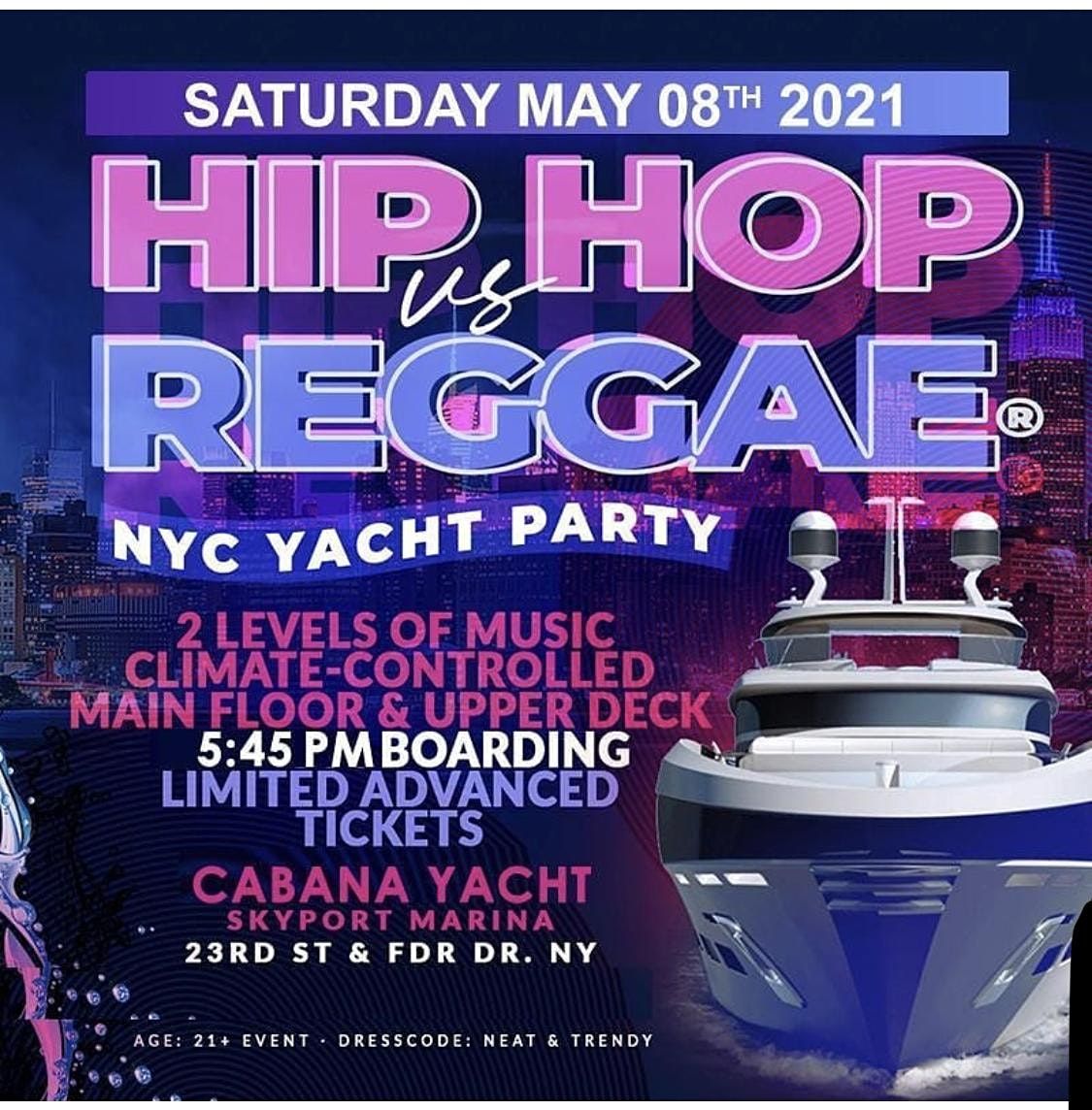 CANCELED!!******YACHT PARTY NYC! Fri., July 30th