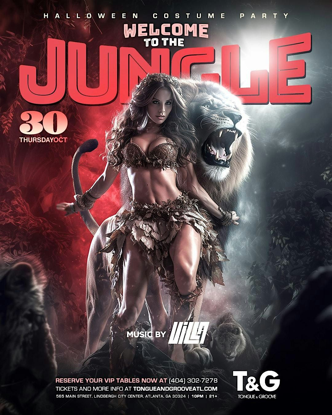 WELCOME to the JUNGLE Halloween Costume Party w\/ DJ VILLA