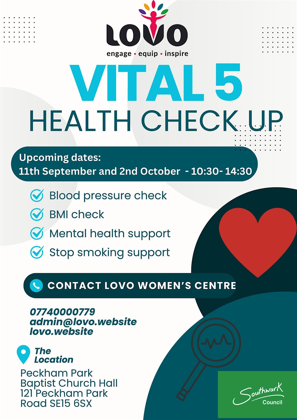 Free Vital 5 Health Check (Women Only)