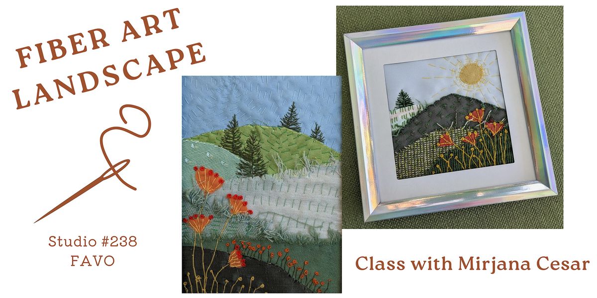 Slow stitch workshop - Fiber Art Landscape