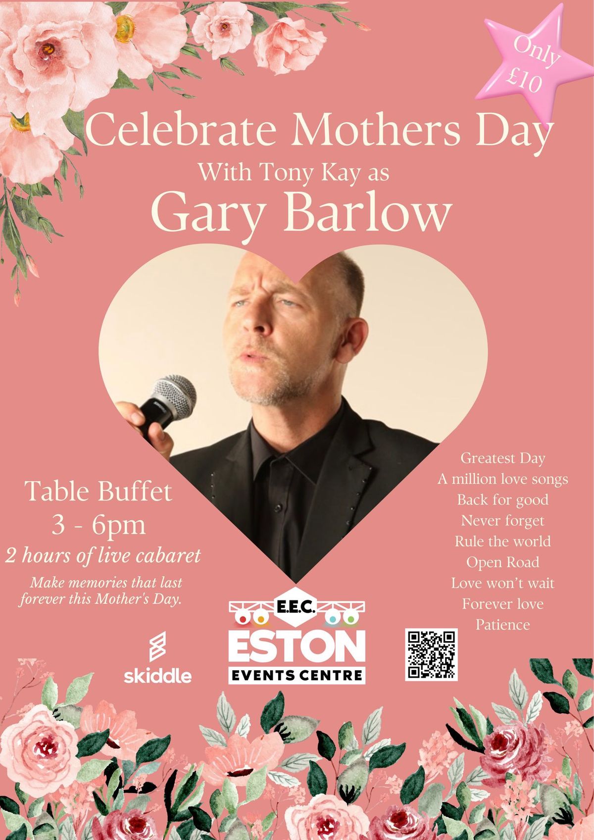 Celebrate Mothers Day with Tony Kay as Gary Barlow 