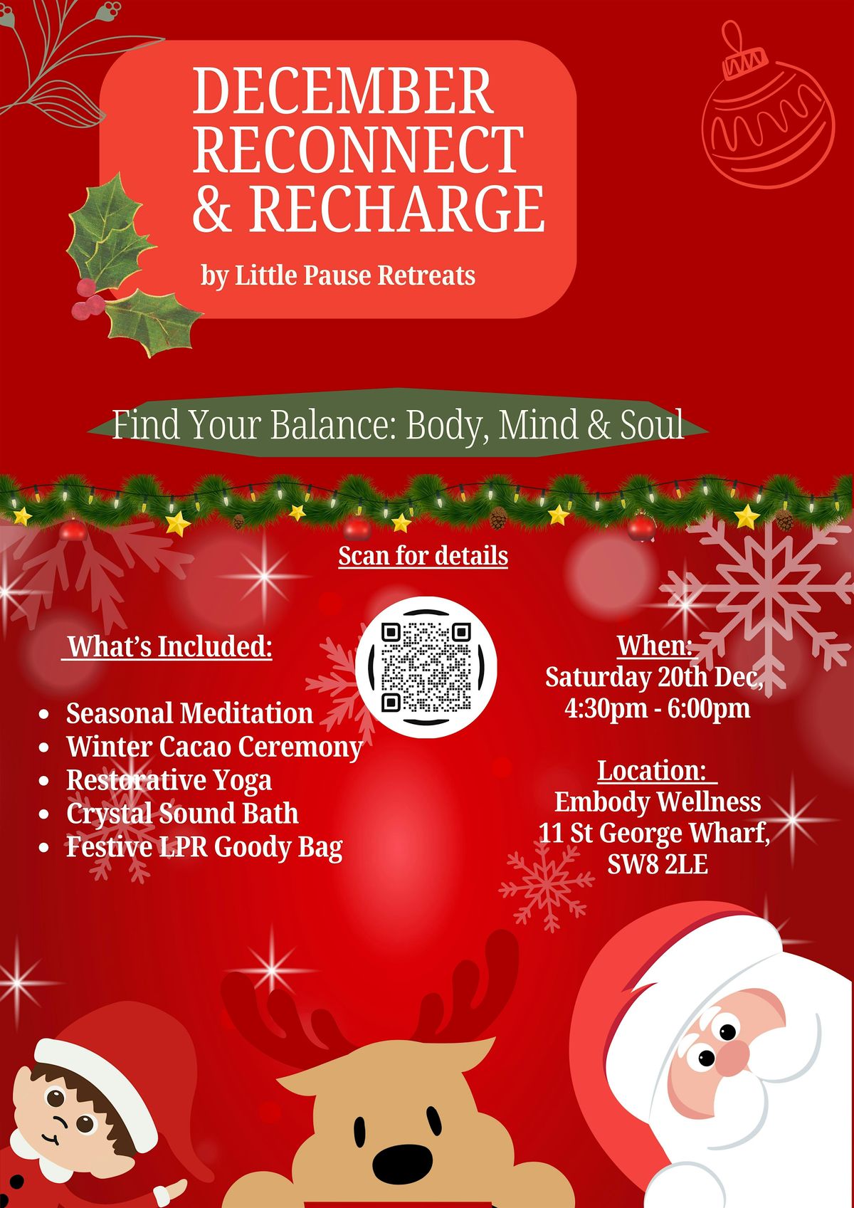December Reconnect & Recharge Wellness Workshop (London)