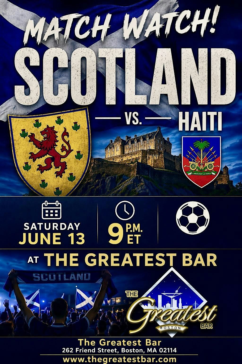 Scotland v Haiti World Cup Watch Party at The Greatest Bar