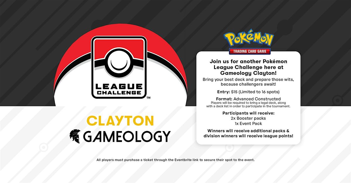 POKEMON - League Cup Event - Gameology CLAYTON - 29\/11\/25