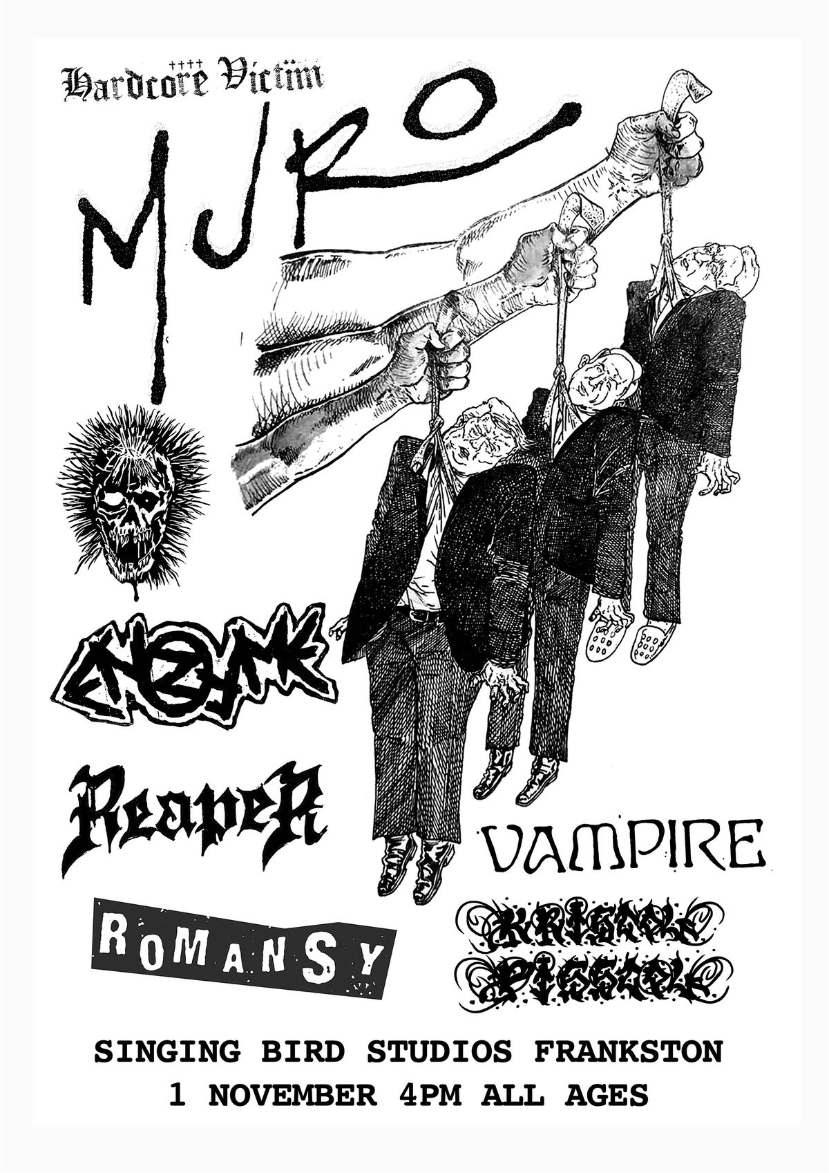 MURO (COLUMBIA) w\/ ENZYME, REAPER, ROMANSY, VAMPIRE + KRISTOL PISSTOL 4PM!!