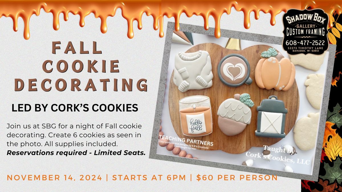 Fall Cookie Decorating at Shadow Box Gallery