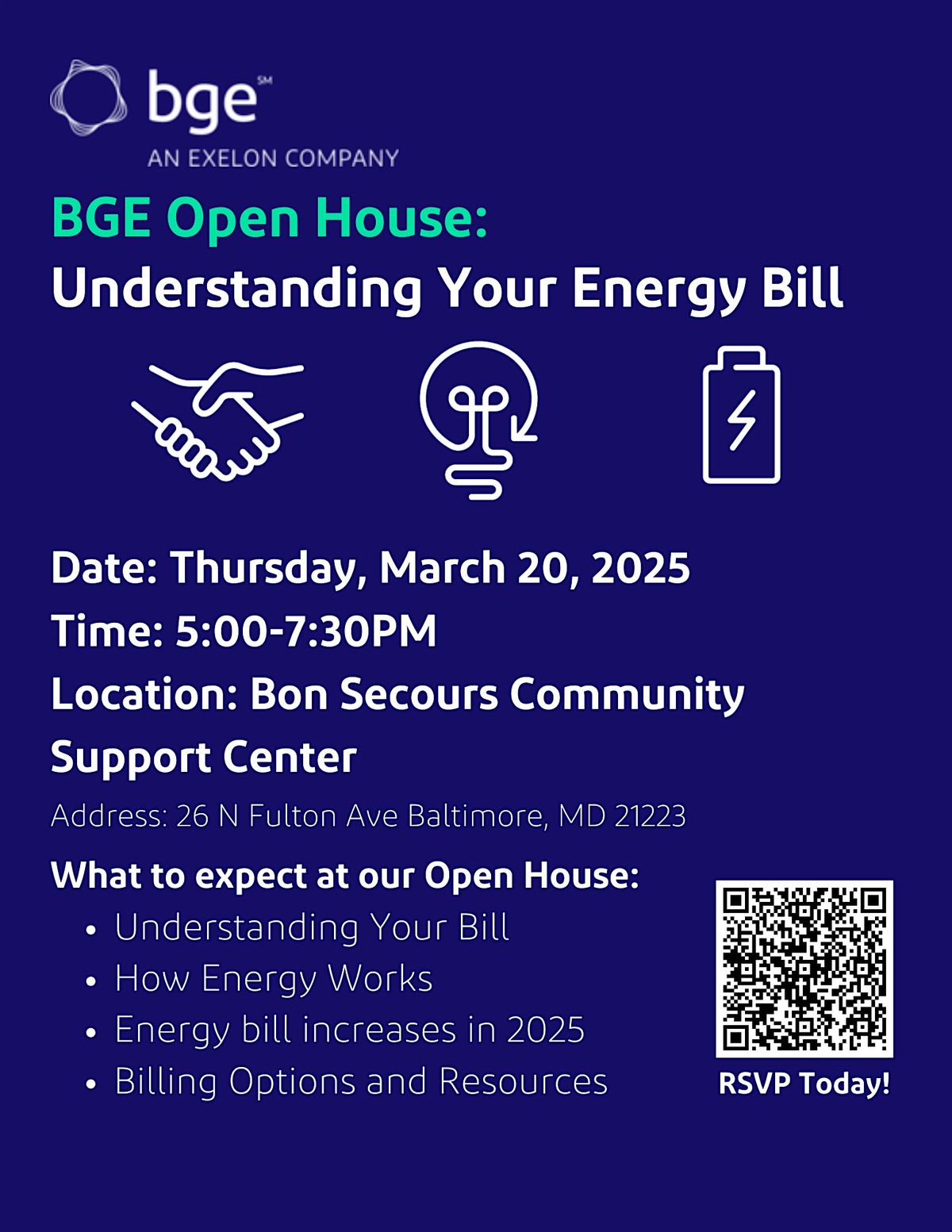 BGE Open House: Understanding Your Energy Bill (Baltimore City)