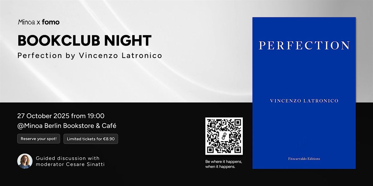 Book Club Night | Perfection, By: Vincenzo Latronico