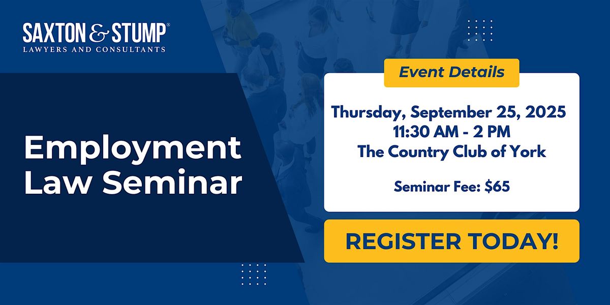 Employment Law Seminar - September 25