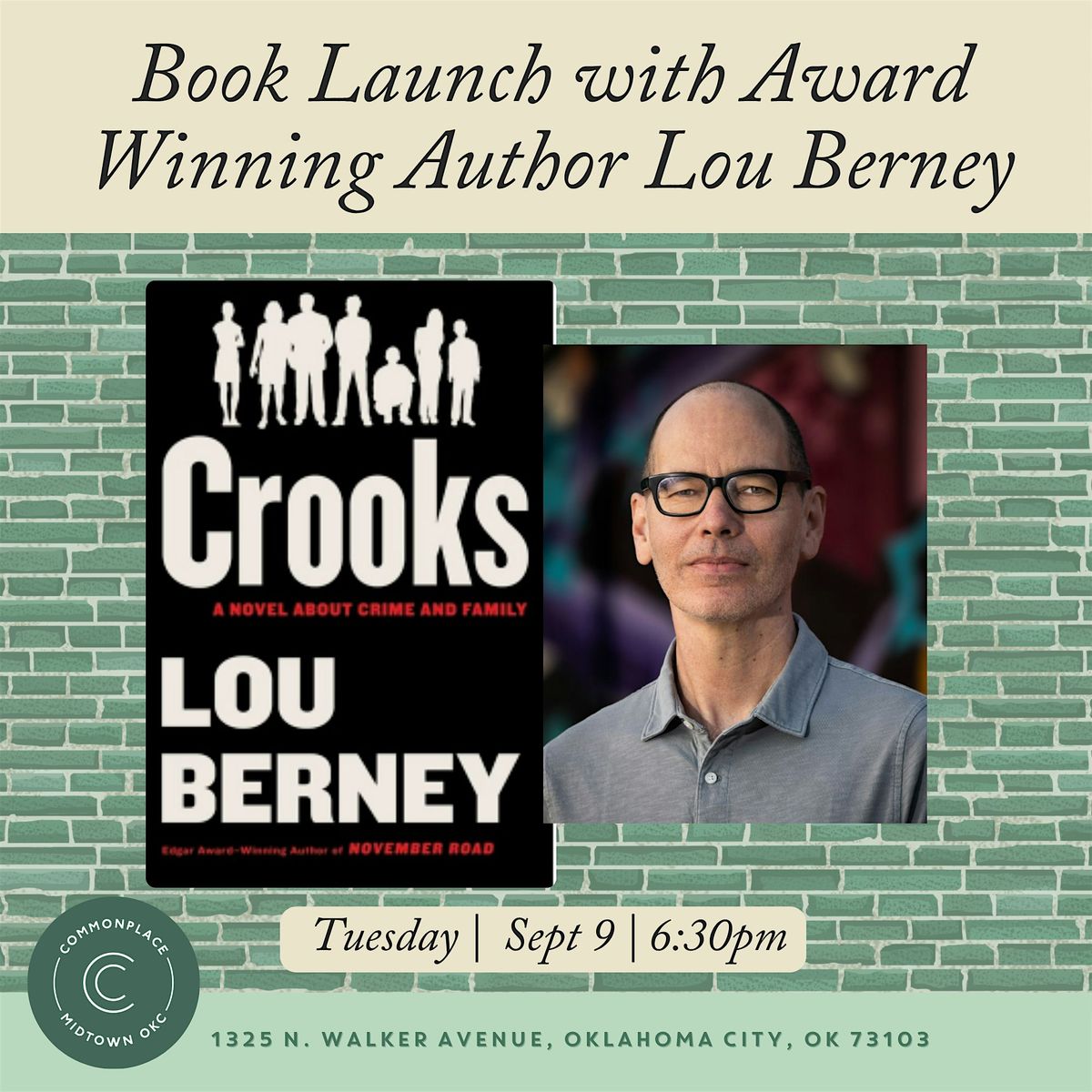 Book Launch of The Crooks, by Lou Berney