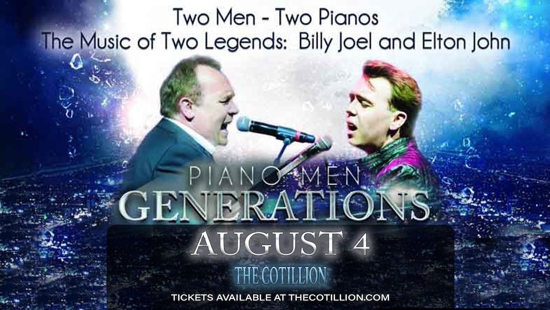 T2 Presents: Piano Men Generations \u00b7 August 4 \u00b7 The Cotillion \u00b7 Wichita, KS