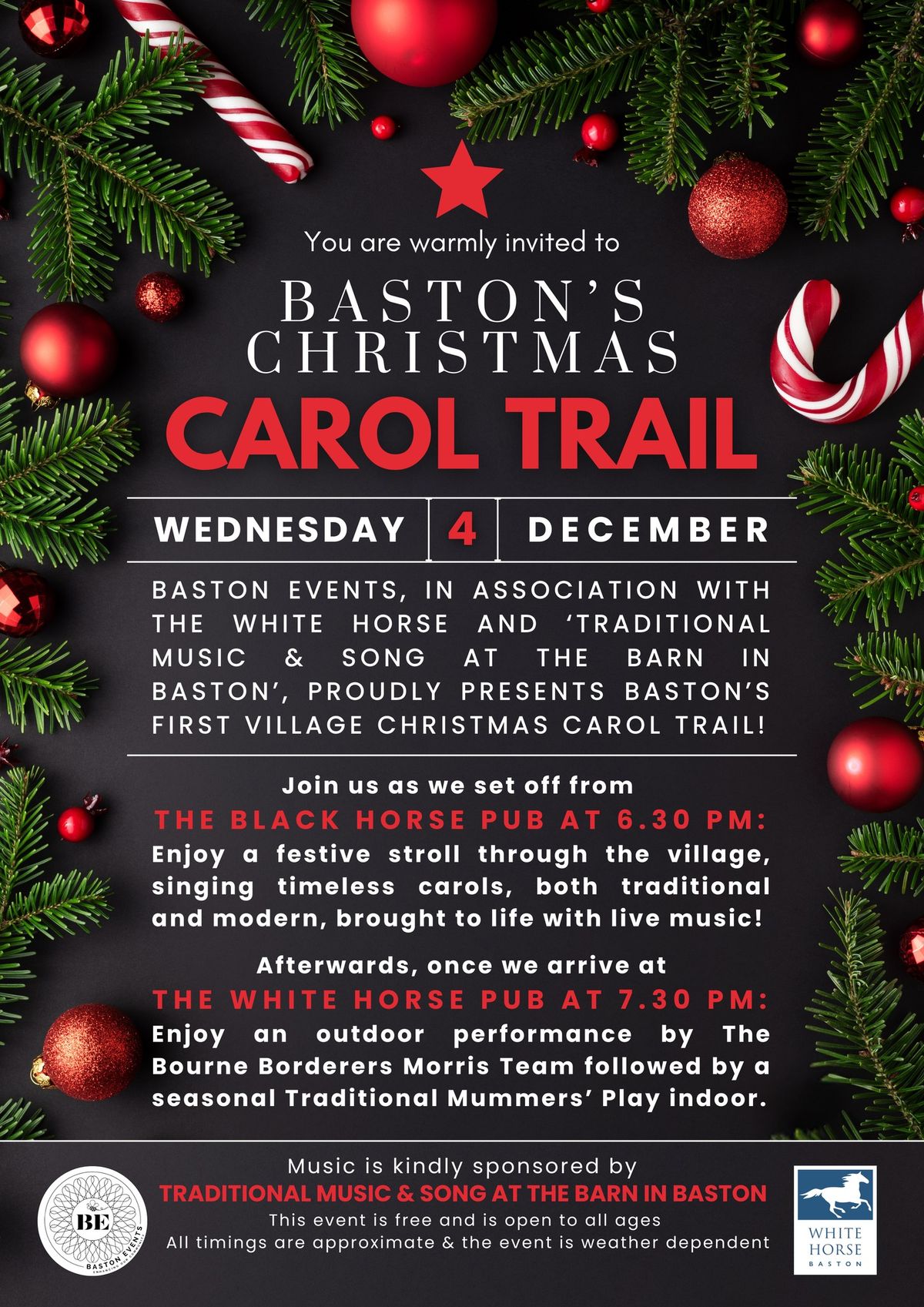 Baston's Christmas Carol Trail!