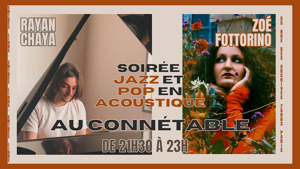 Concert acoustique jazz-pop