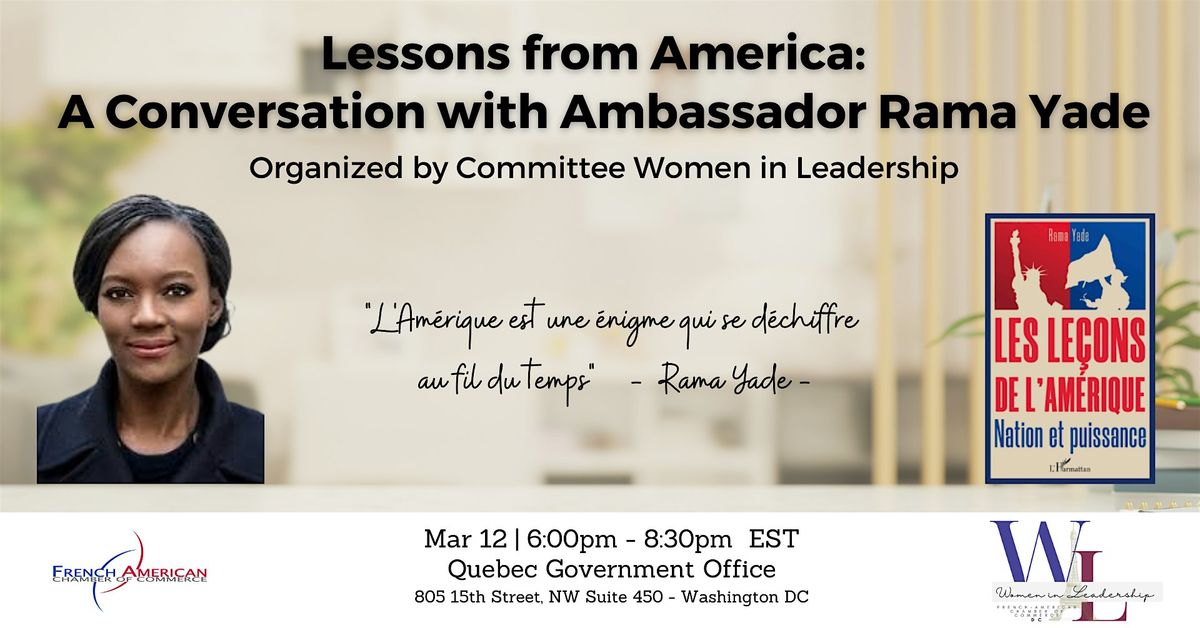 Lessons from America:  A Conversation with Ambassador Rama Yade