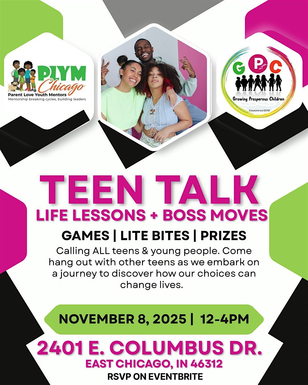 Teen Talk :Life Lesson + Boss Moves, East Chicago Public Library, 8 ...