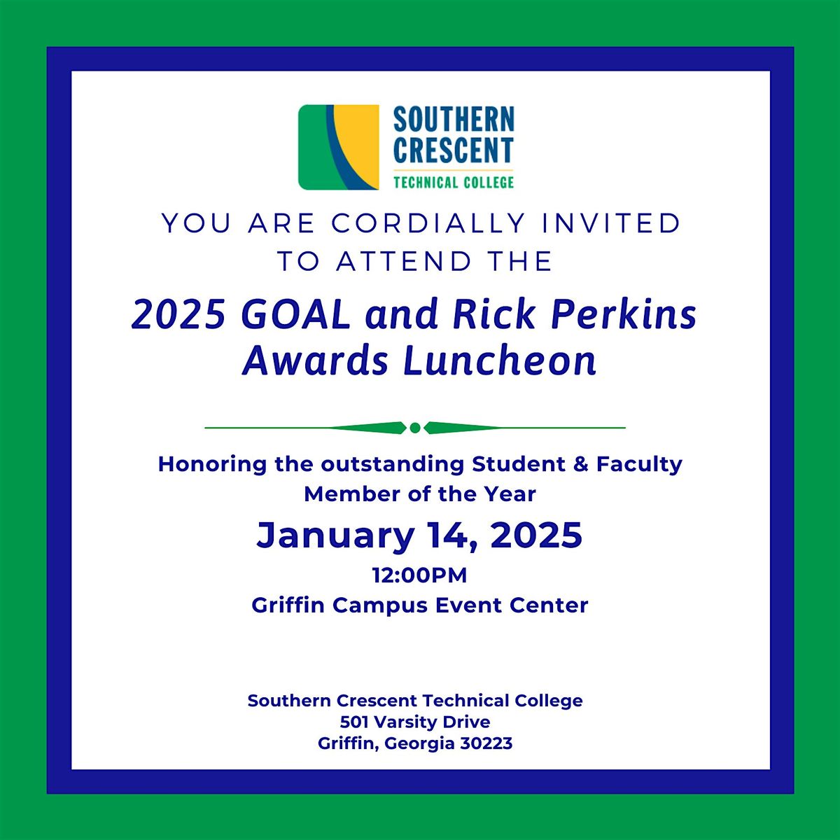 2025 GOAL and Rick Perkins Luncheon | Southern Crescent Technical College