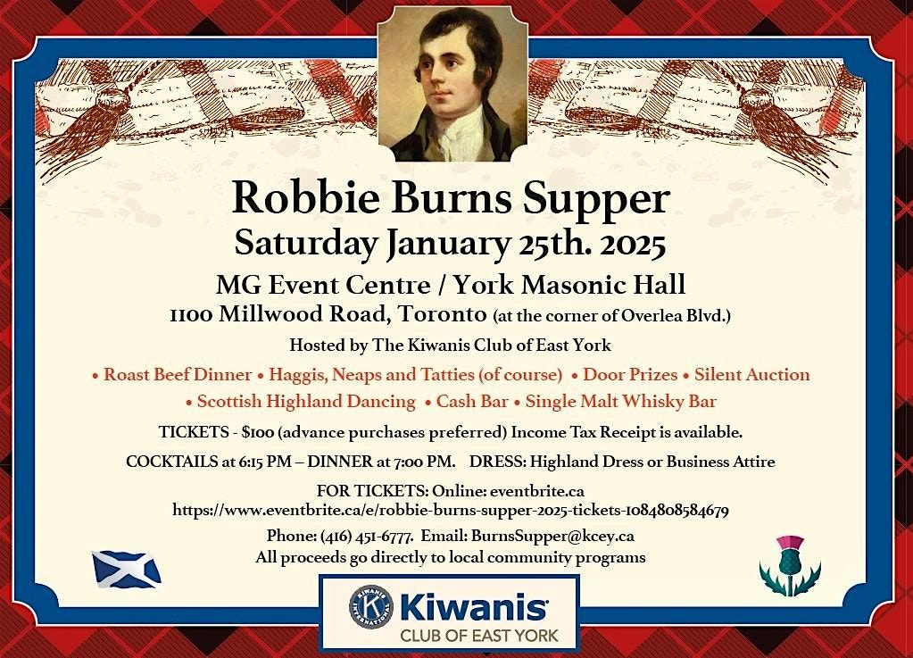 ROBBIE BURNS SUPPER 2025